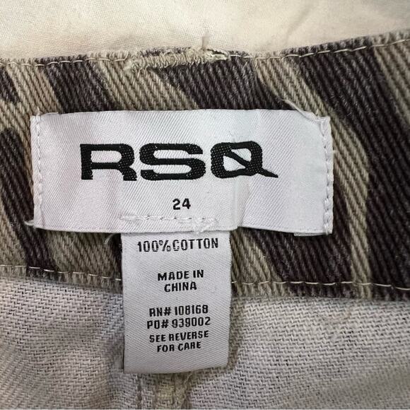 RSQ Zebra Striped Wide Leg High Waist Pants sz 24 - Picture 5 of 16